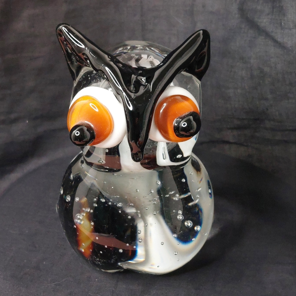 GCA Art Glass Murano Style Owl Figurine